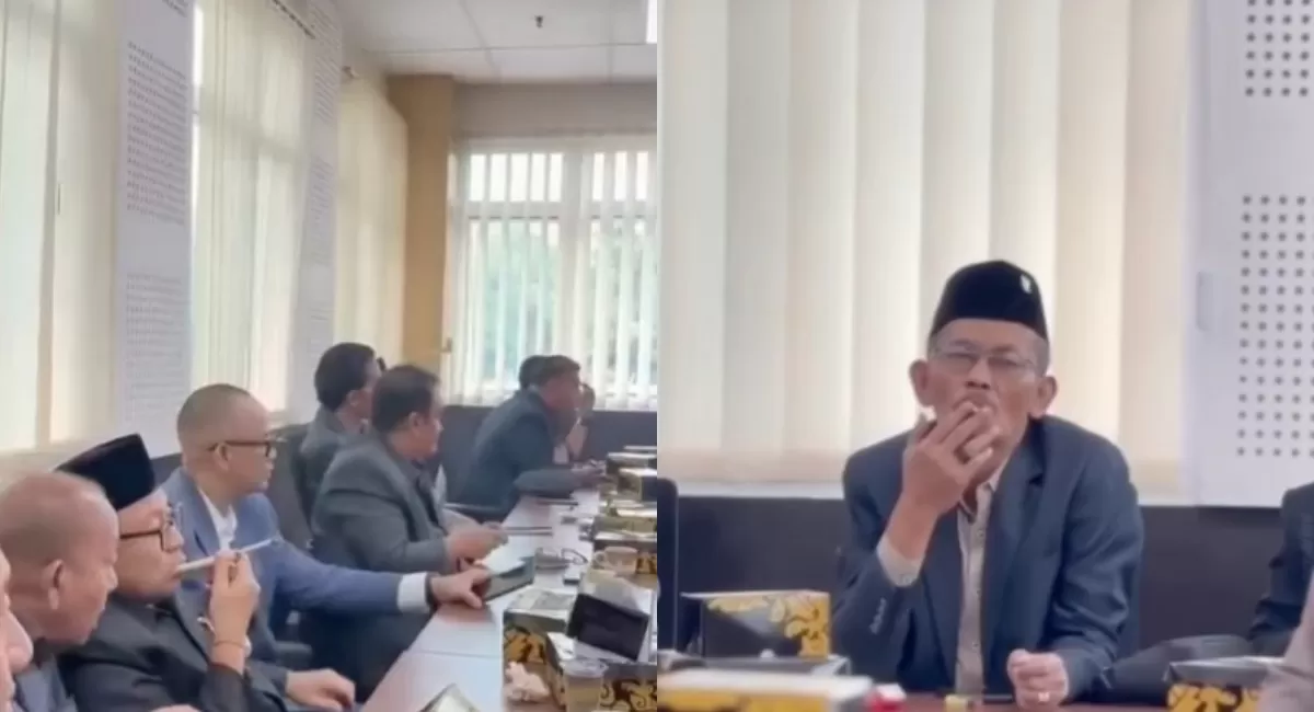 Anggota DPRD Jateng Kedapatan Merokok Saat Rapat